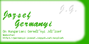 jozsef germanyi business card